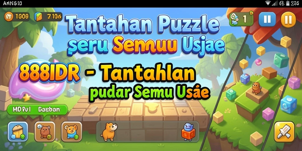 Screenshot menampilkan gameplay seru dari game Puzzle 888IDR.