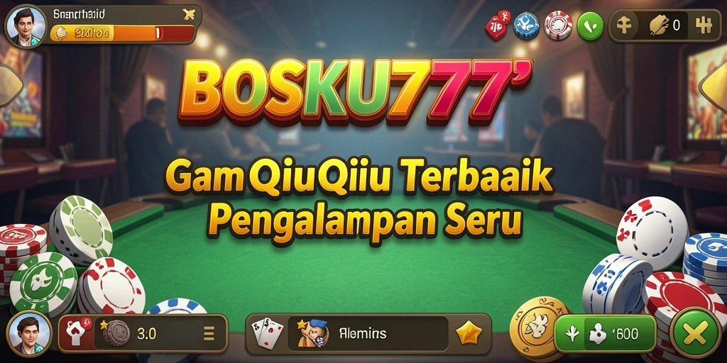 Screenshot gameplay BOSKU777 menampilkan aksi seru permainan QiuQiu.