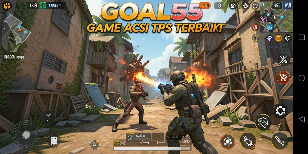 Tampilan gameplay dinamis dan seru dalam GOAL55.