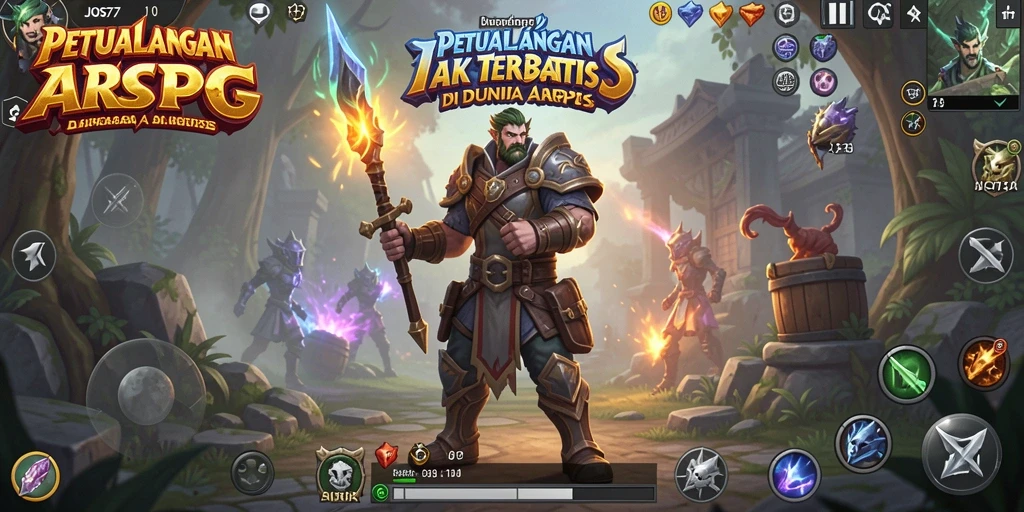 Tampilan gameplay seru dalam JOS77 dengan pertarungan epik.