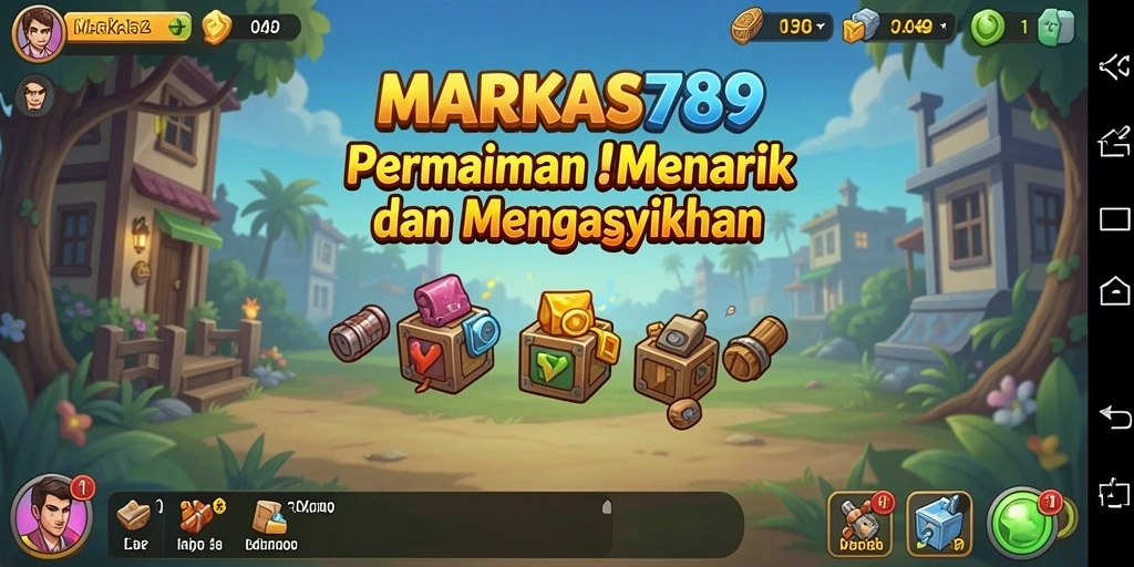 Tampilan gameplay MARKAS789 dengan berbagai aktivitas menarik.