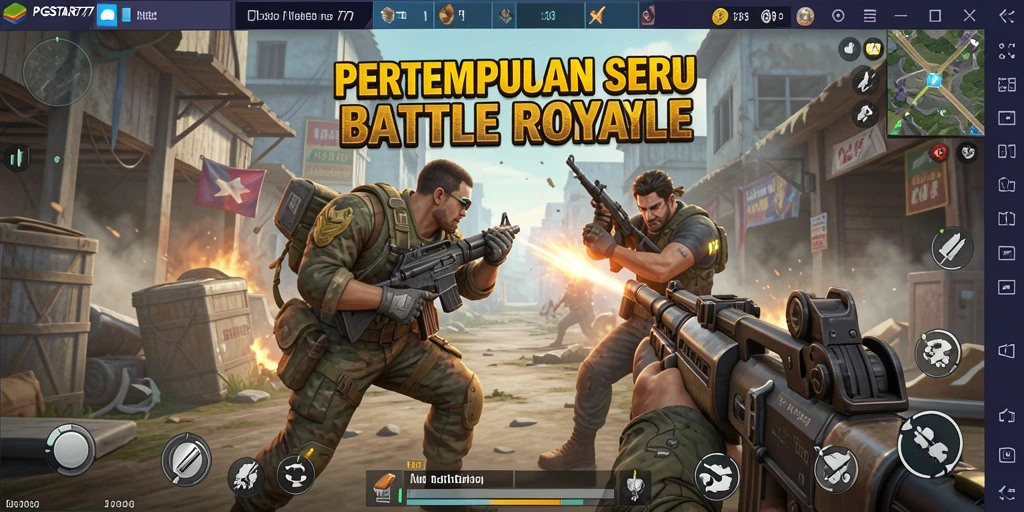 Gameplay seru PGSTAR777 dalam aksi Battle Royale.