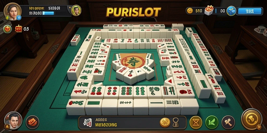Tampilan gameplay menarik dari permainan Mahjong PURISLOT.