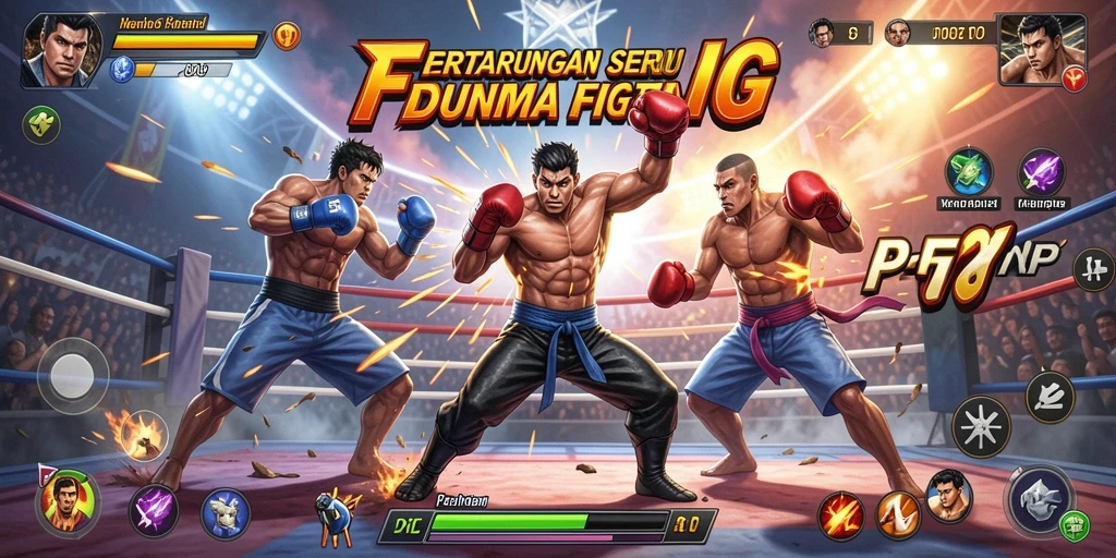 Tampilan gameplay RP62RP yang mendebarkan saat pertarungan berlangsung.