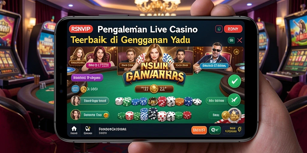 Screenshot gameplay Live Casino RSNVIP menunjukkan momen seru di meja permainan.